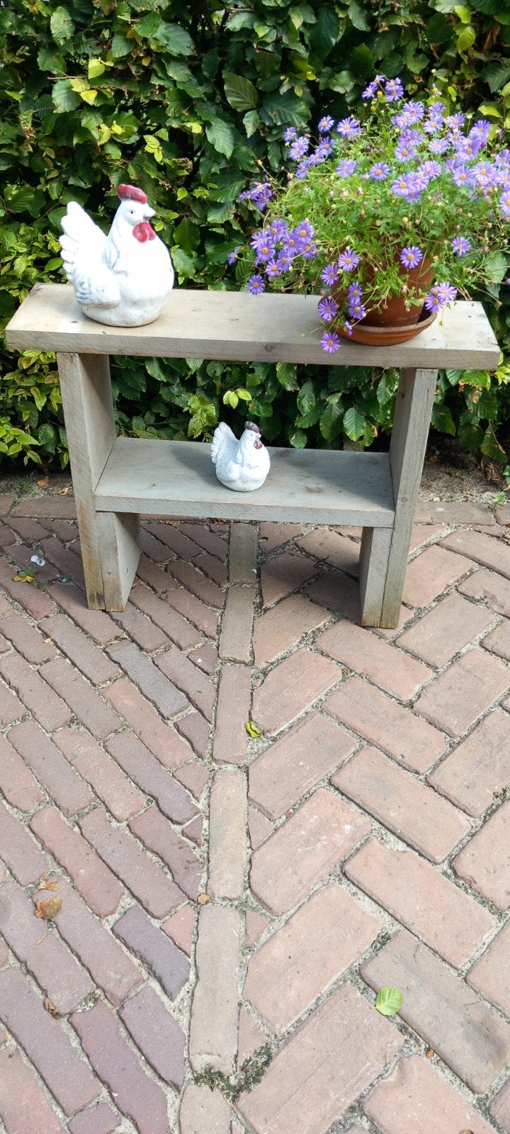 Steigerhouten tafeltje / bijzettafel decoratietafel, Huis en Inrichting, Tafels | Bijzettafels, Gebruikt, Rustiek, Steigerhout