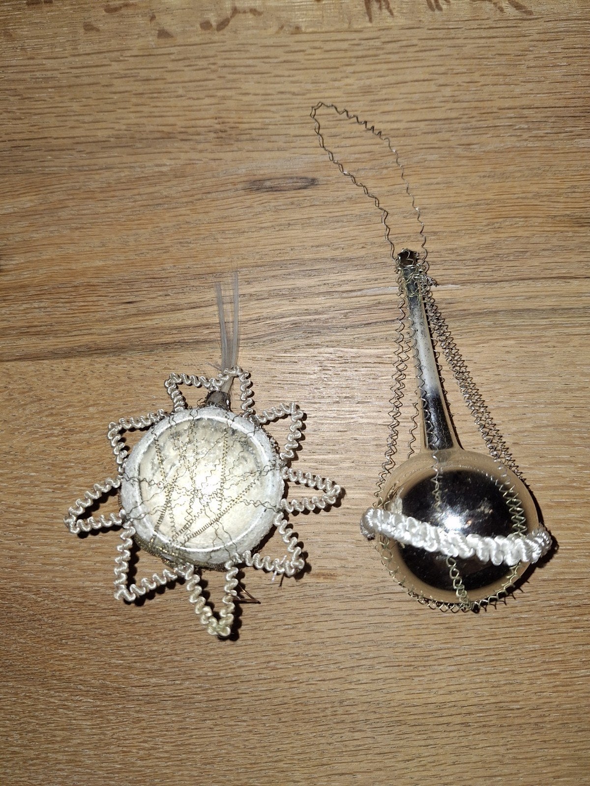 Antieke kerstdecoratie met Leonisch draad, Diversen, Ophalen of Verzenden, Zo goed als nieuw