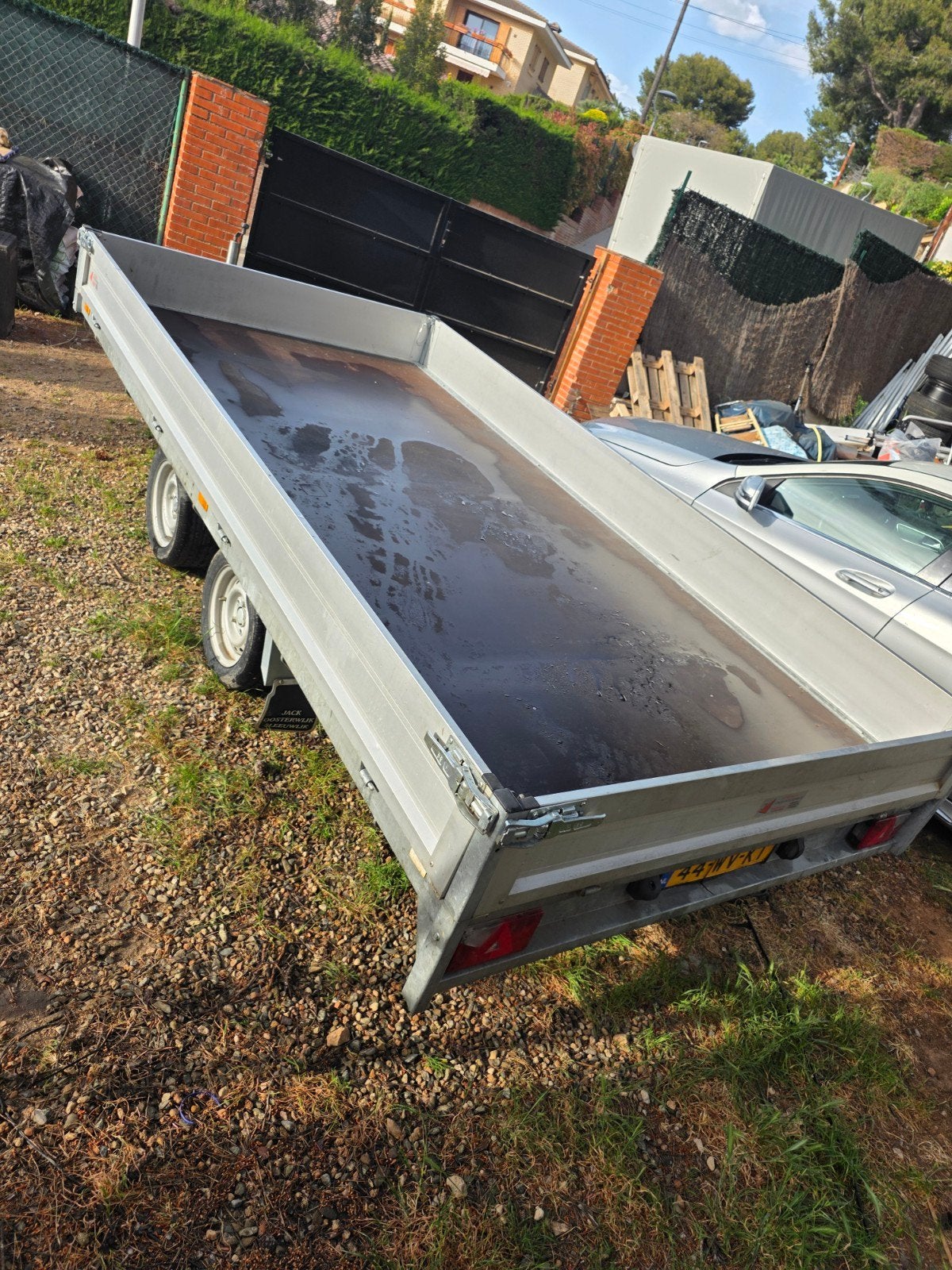 nieuwstaat Saris c2700 extra breed aanhanger trailer plateau, Ophalen, Zo goed als nieuw