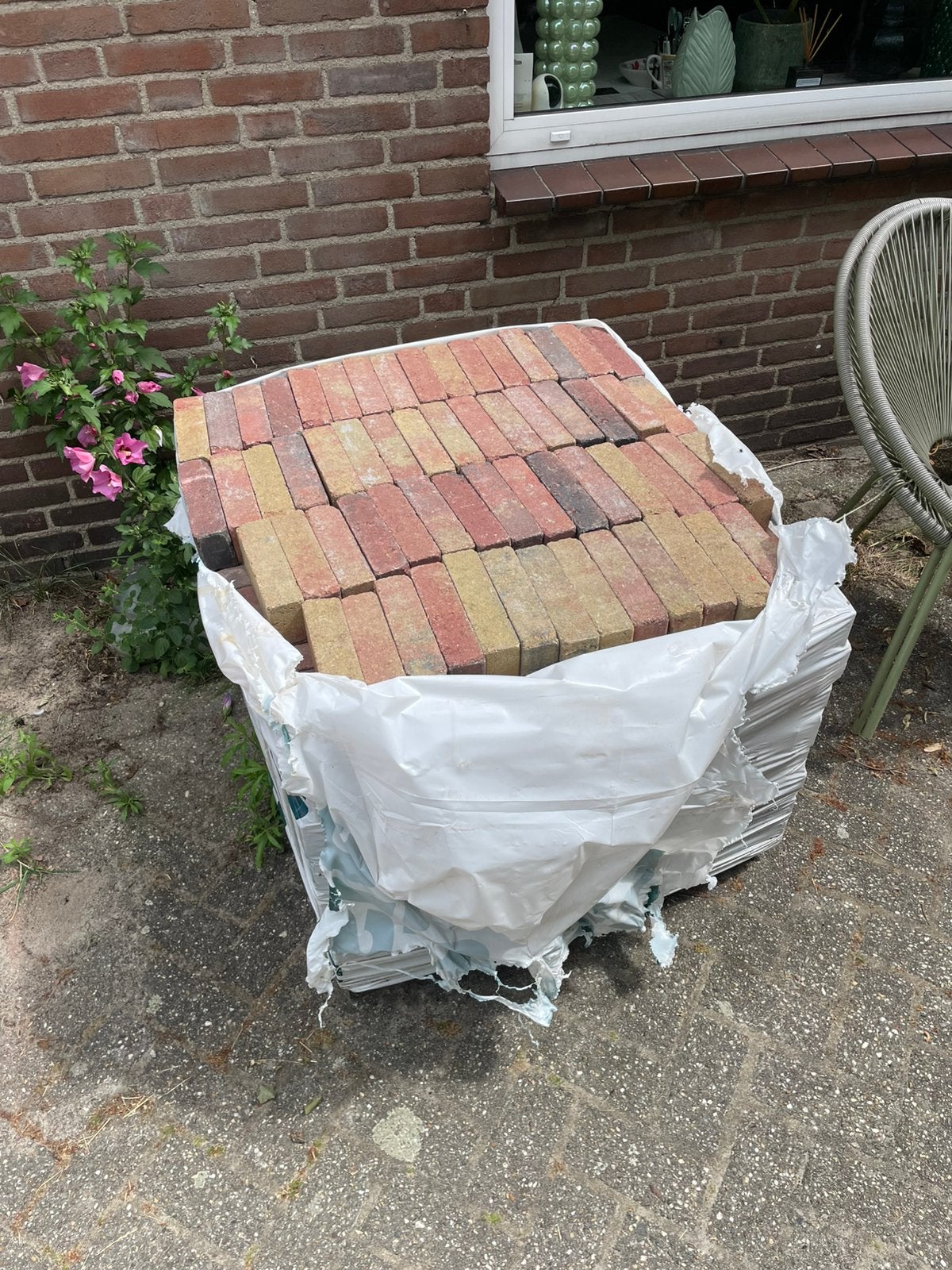 Getrommelde waaltjes bont 7,5m2, Ophalen, Nieuw, Klinkers