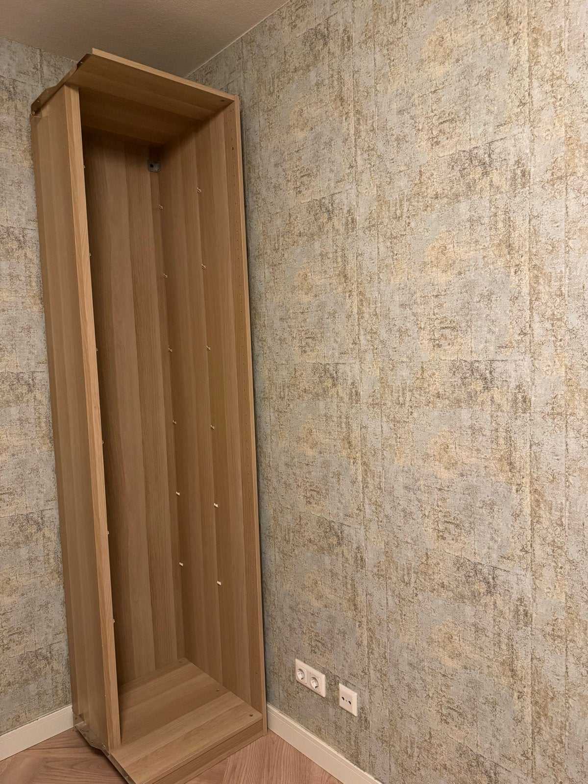 Pax hoekelement 238 hoog eiken 53/58 cm breed, Met plank(en), Gebruikt, 200 cm of meer, Overige houtsoorten
