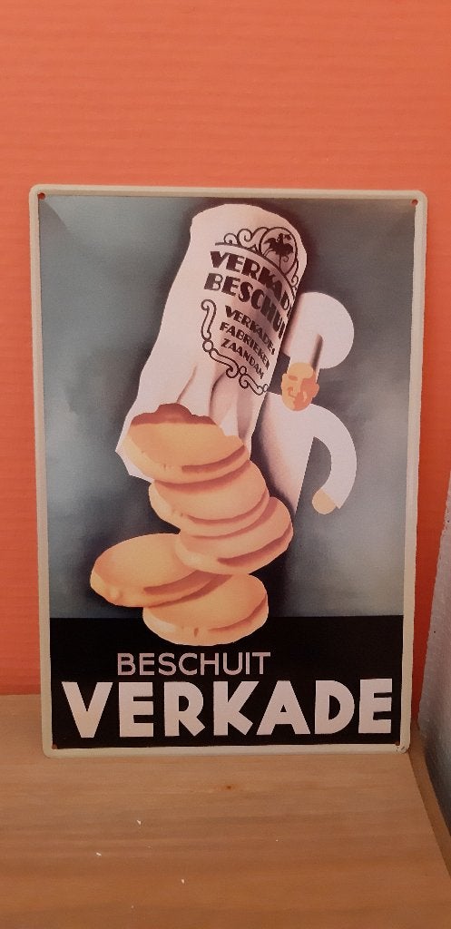 Reclamebord Verkade, Verzamelen, Merken en Reclamevoorwerpen, Ophalen of Verzenden, Nieuw, Reclamebord