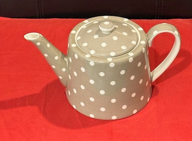 theepot Green Gate Copenhagen, kleur bruin/beige polkadot, Ophalen, Overige typen, Zo goed als nieuw, Overige stijlen