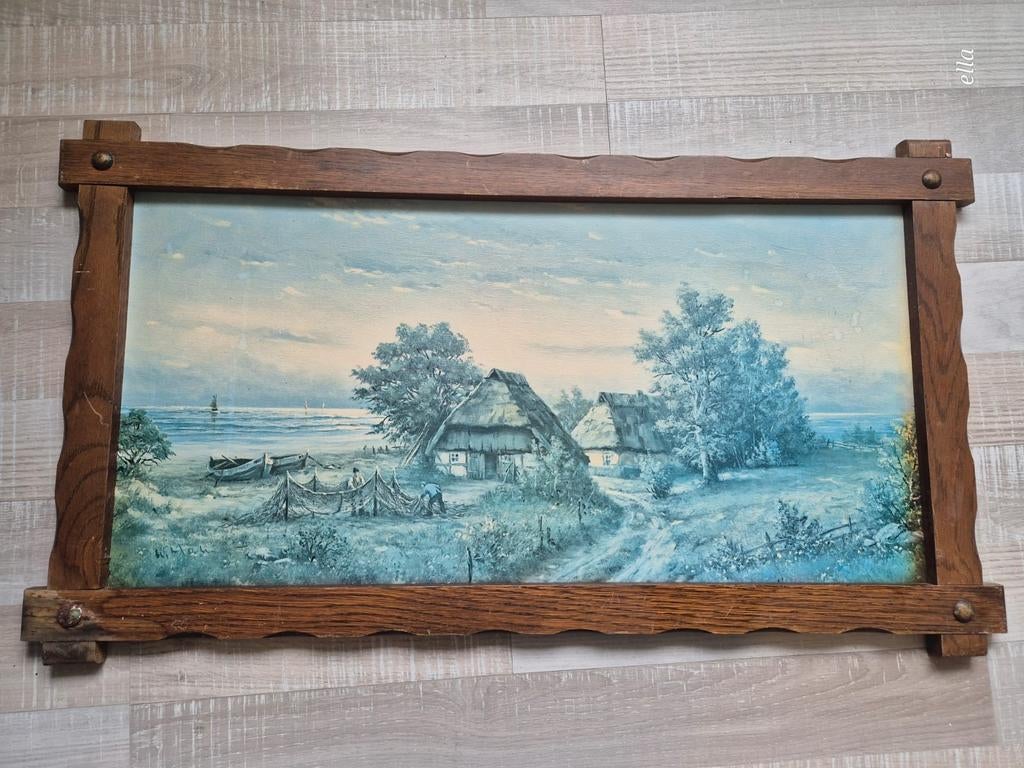 antiek schilderij in lijst, Ophalen