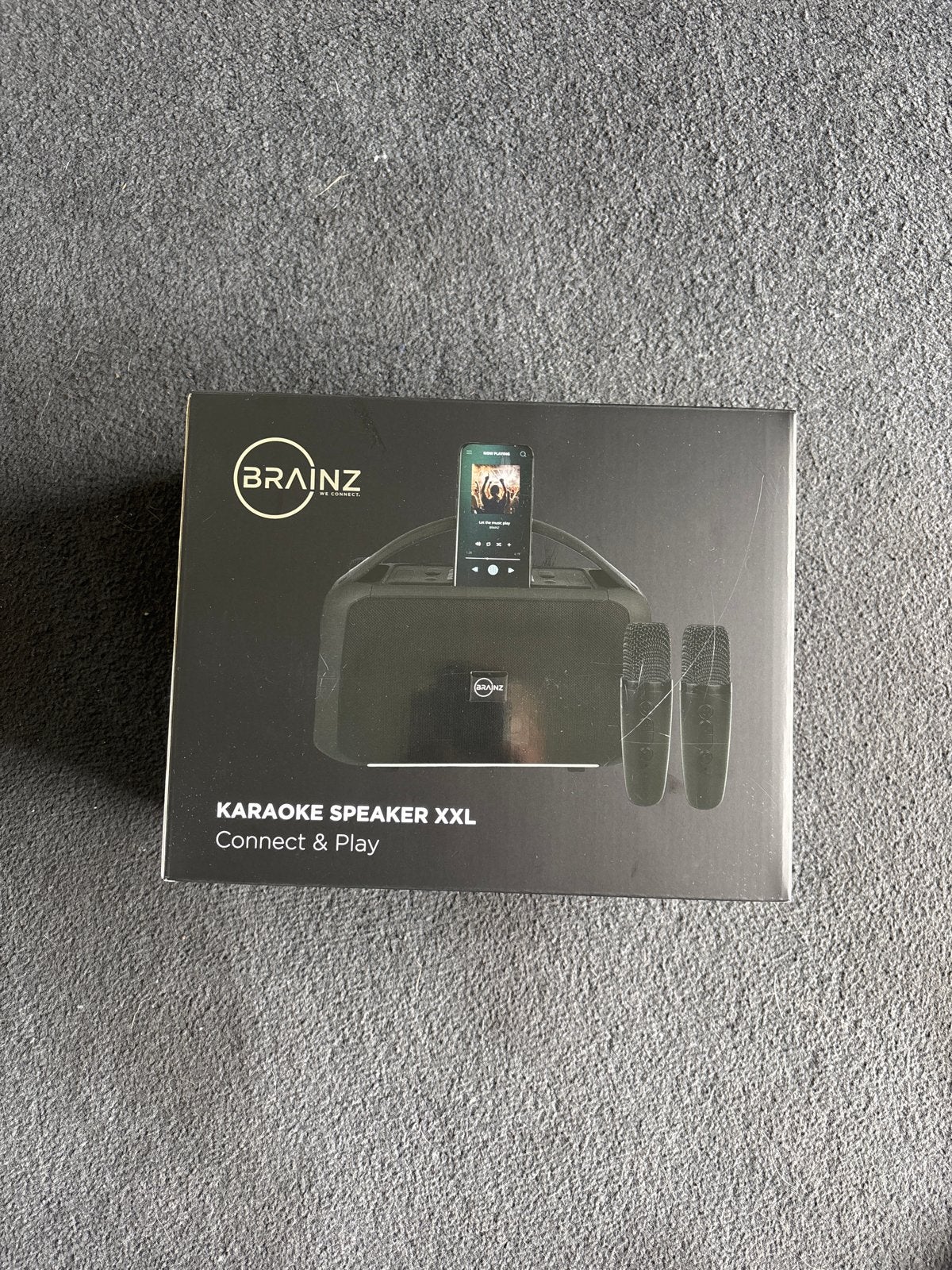 Brainz Karaoke Speaker XXL met 2 microfoons, Ophalen, Nieuw, Complete set
