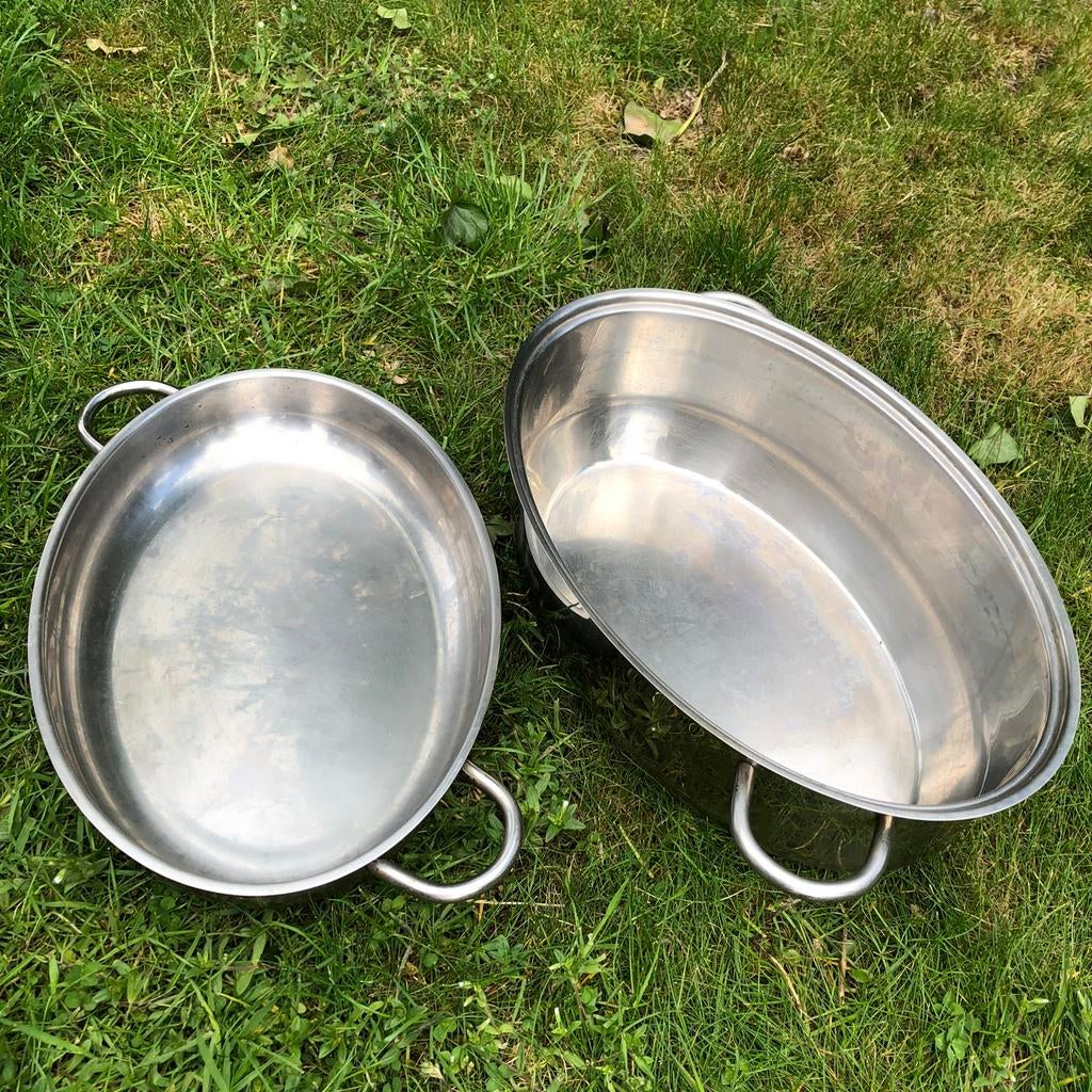 Schulte Ufer braadslede Rvs (9 liter), Ophalen of Verzenden, Gebruikt, Rvs, Koekenpan of Braadpan