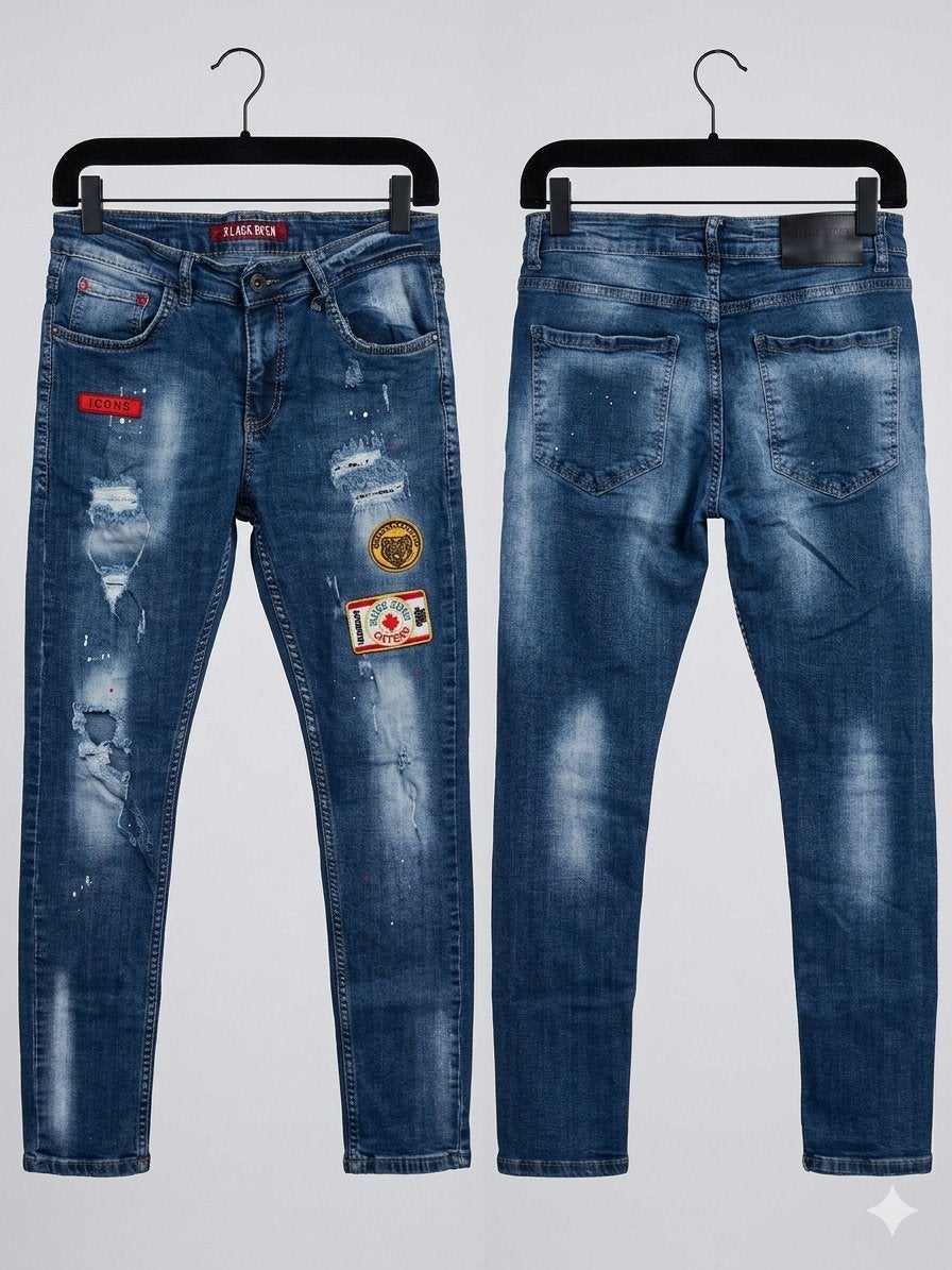 Gescheurde Skinny heren jeans W33 L32 €10, Ophalen of Verzenden, Zo goed als nieuw
