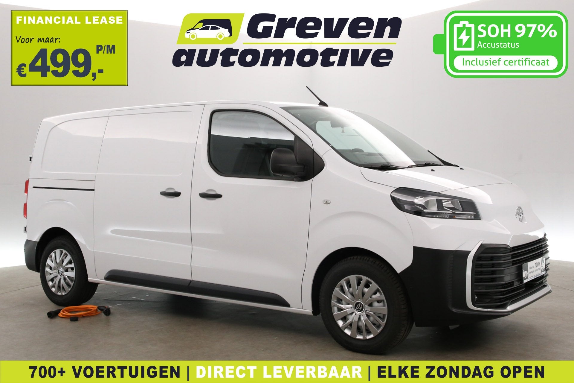 Toyota PROACE Electric Worker 75 kWh Long Range L2H1 | Snell, Auto's, Gebruikt, Verwarmde buitenspiegels, Wit, 75 kWh