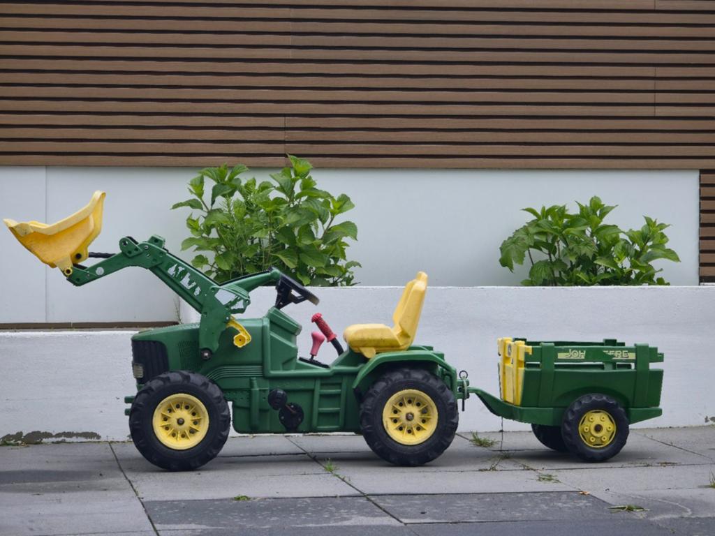 John Deere traptractor met luchtbanden, versn, voorlader, Kinderen en Baby's, Speelgoed | Buiten | Voertuigen en Loopfietsen, Ophalen