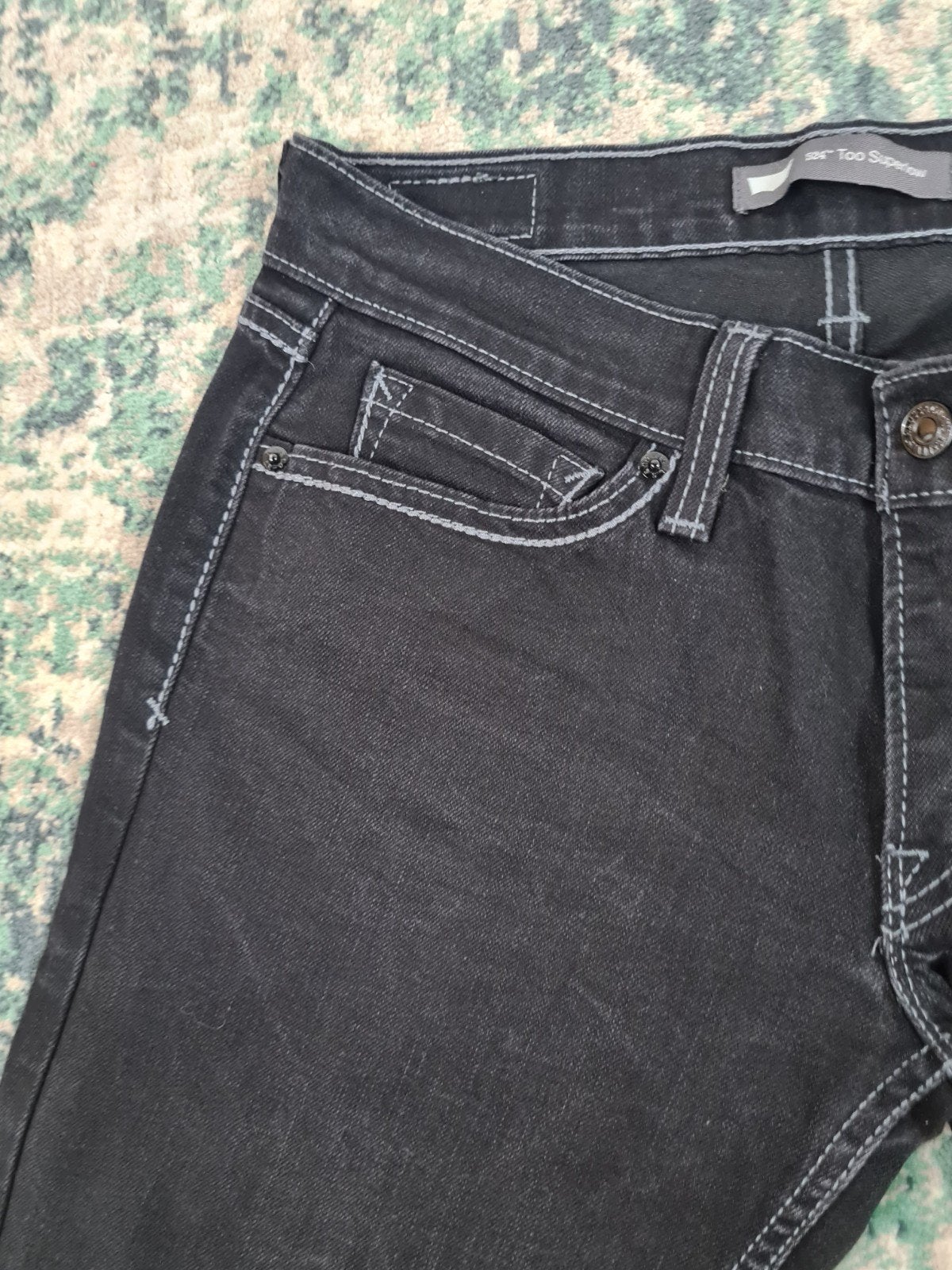 Levi's 524 Too super low W28 L26 Dames Tulsi2826 Zwart, Zwart, Ophalen of Verzenden, Zo goed als nieuw, W28 - W29 (confectie 36)