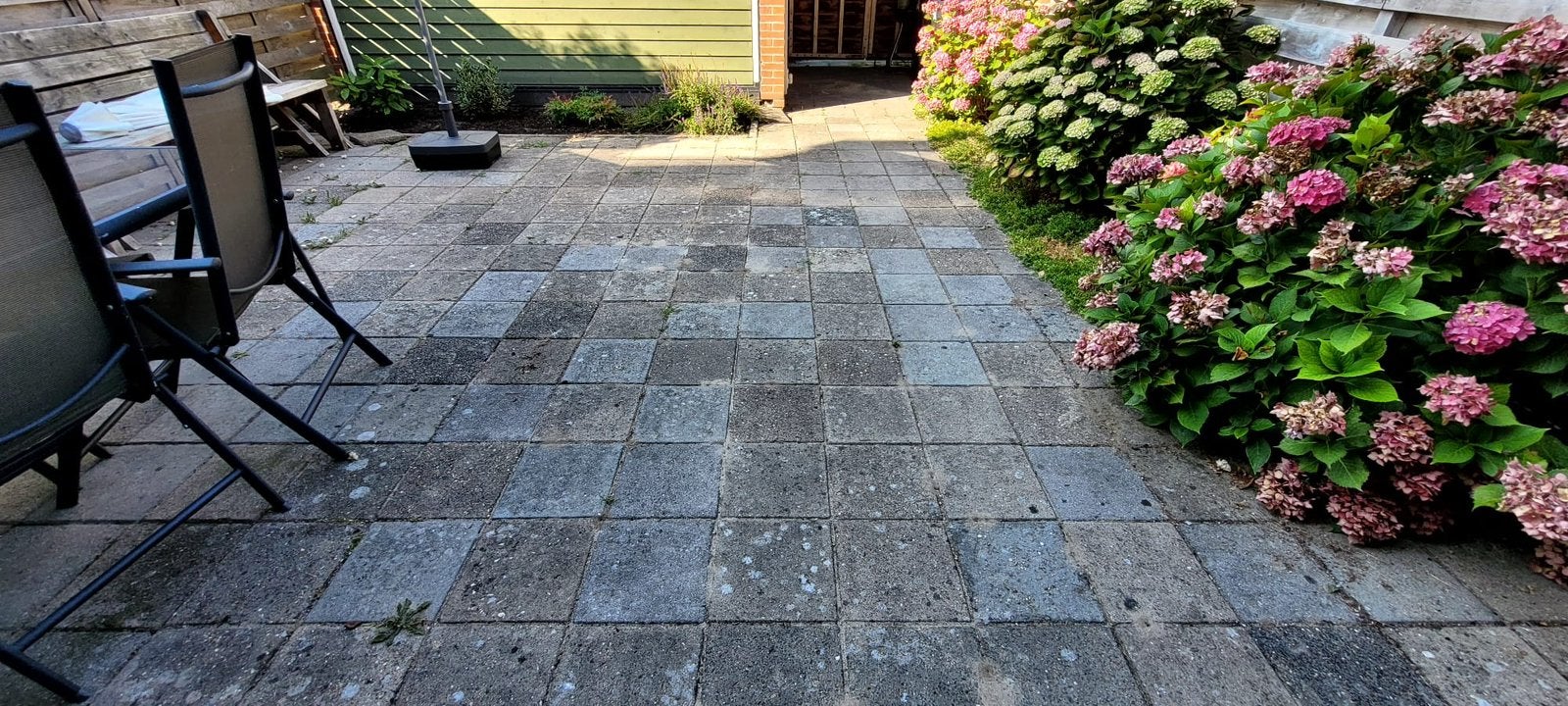 Stoeptegels 30x30cm circa 45 m2, Ophalen, Gebruikt, 10 m² of meer, Beton