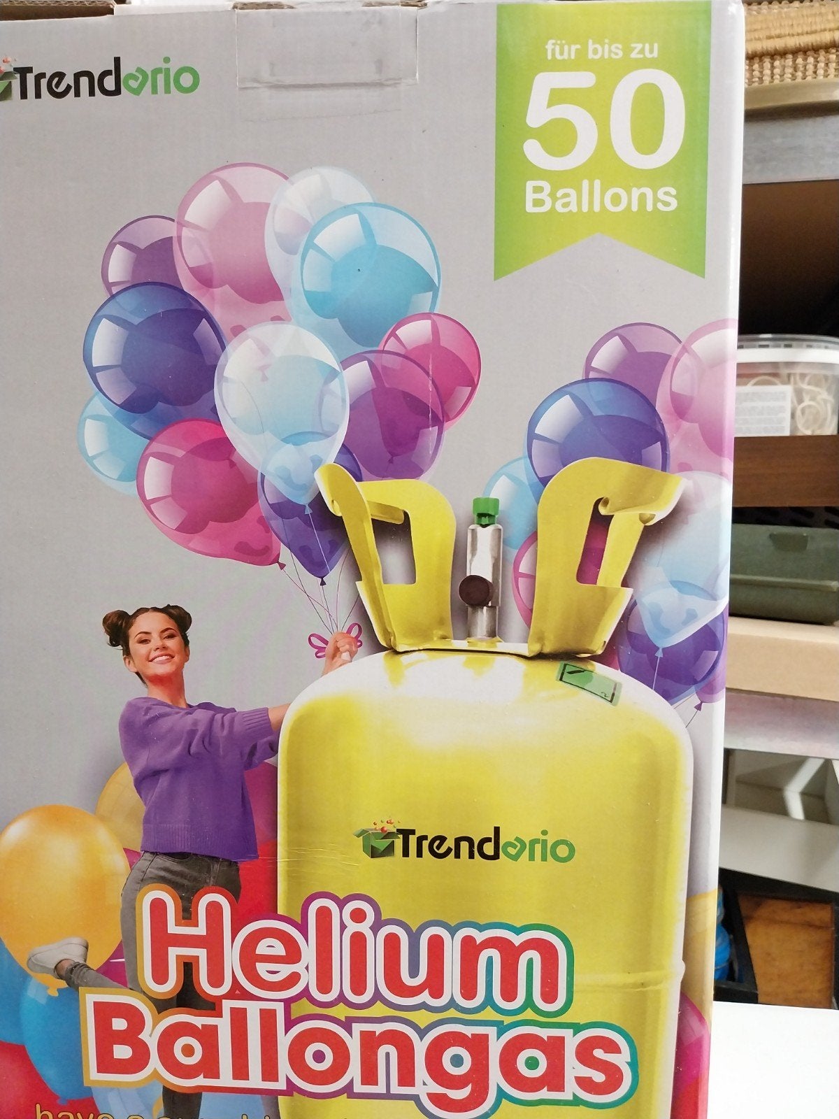 Helium Ballongas voor tot 50 ballonnen - Feestartikelen, Ophalen of Verzenden, Nieuw, Feestartikel, Verjaardag