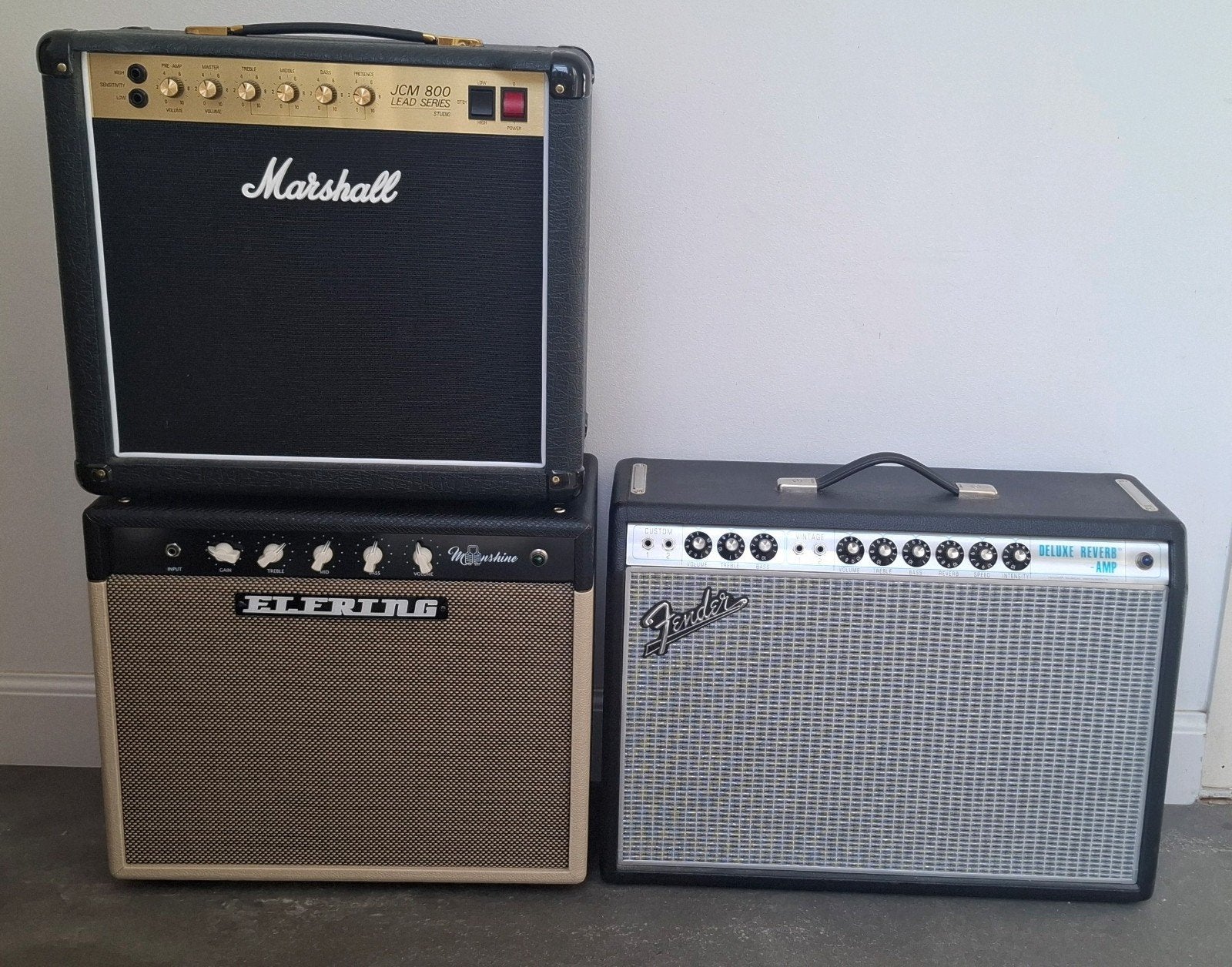 Fender Deluxe Reverb,  Marshall JCM800, Elfring Moonshine, Ophalen, Minder dan 50 watt