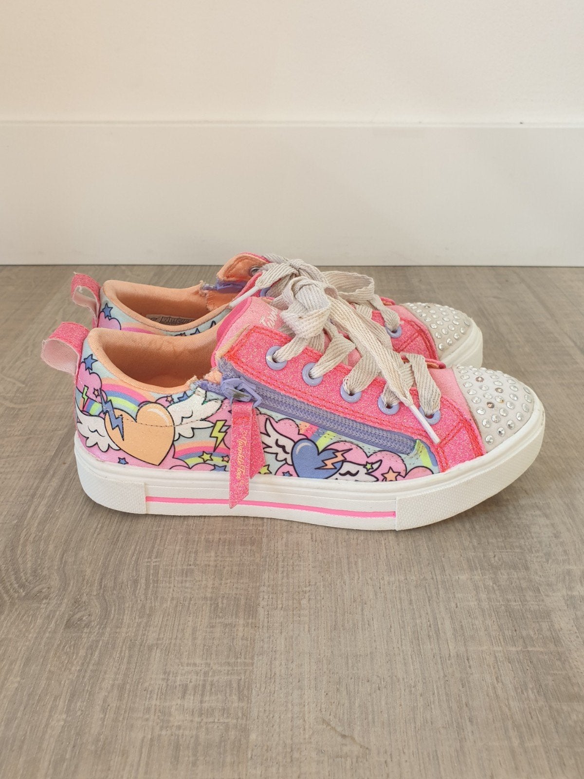 Skechers 32 Twinkle Toes sneakers vetergympen gympen roze, Gebruikt, Meisje, Schoenen, Skechers