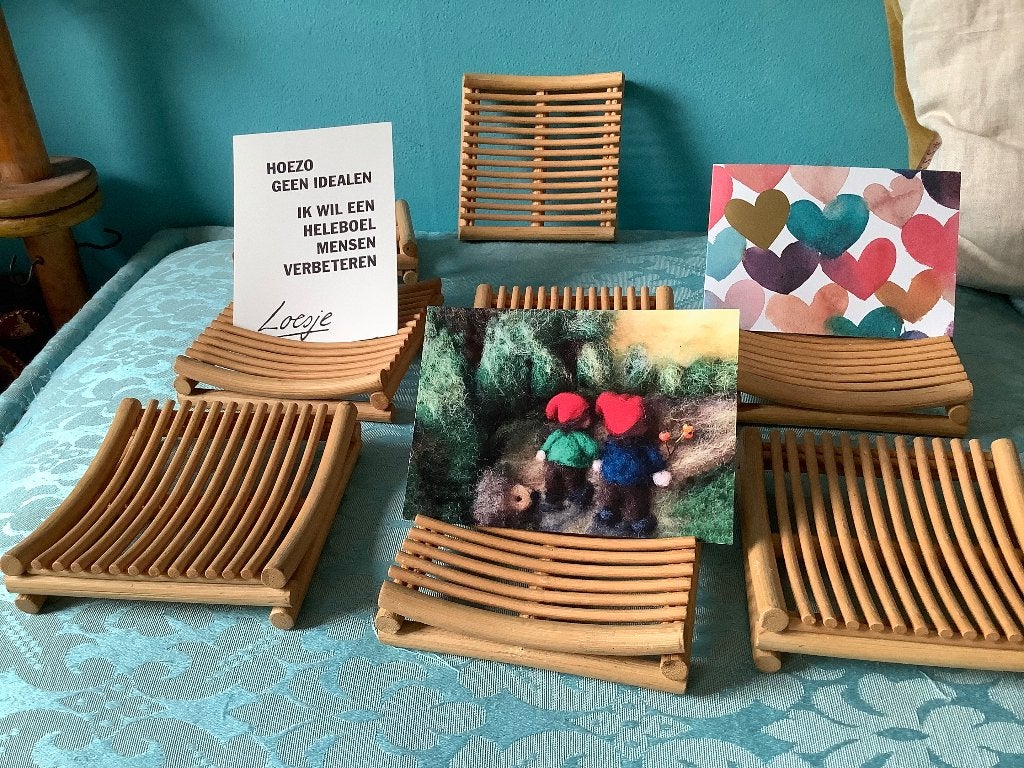 Woonaccessoires hout 8 stuks 13 cm x 13 cm Bieden, Ophalen, Zo goed als nieuw, Overige houtsoorten, Minder dan 50 cm