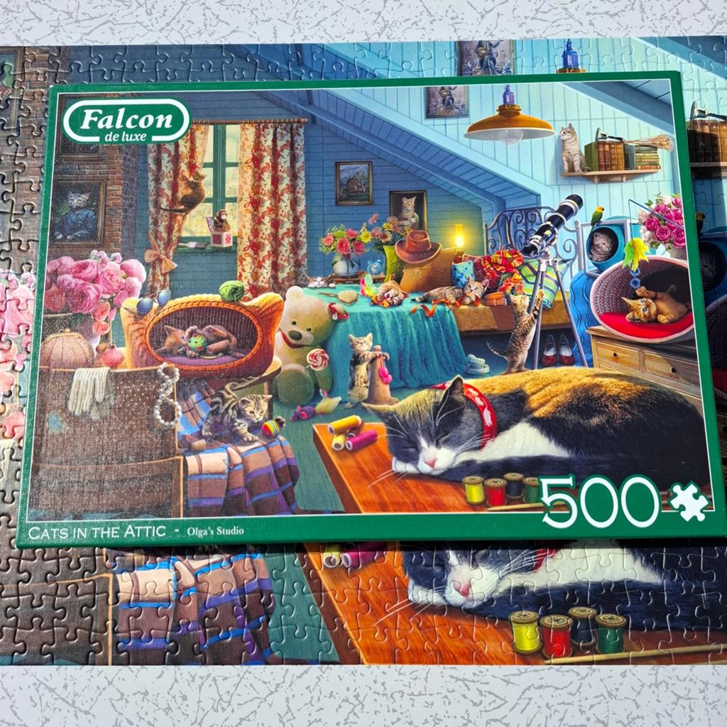 Falcon puzzel 500 stukjes, Hobby en Vrije tijd, Ophalen of Verzenden, 500 t/m 1500 stukjes, Zo goed als nieuw, Legpuzzel