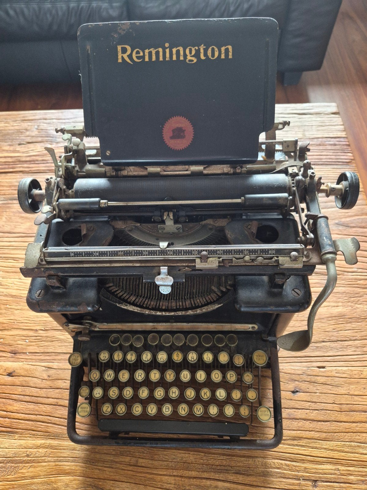Vintage zware Remington typemachine, Diversen, Typemachines, Ophalen, Gebruikt