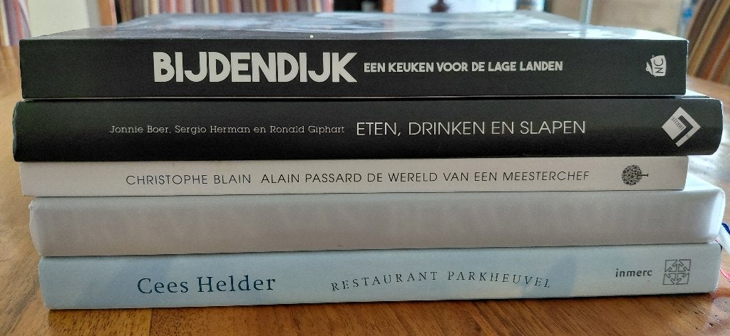 5 chefkok kookboeken in één koop, Ophalen, Voorgerechten en Soepen, Nieuw, Margot Reuten