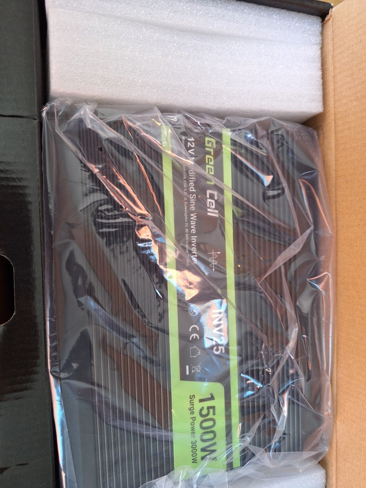 Green Cell Omvormer 1500W Pure Sinus 12V naar 230V, Ophalen of Verzenden, Nieuw