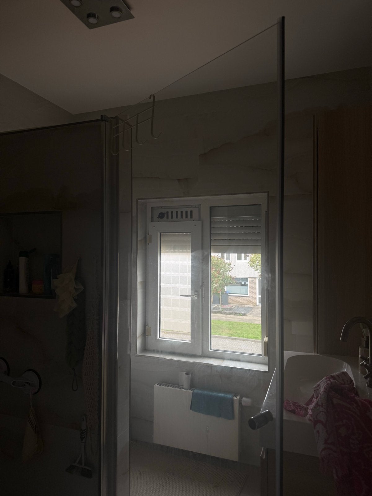 Glazen douchedeur, Huis en Inrichting, Ophalen, Gebruikt, Met douche