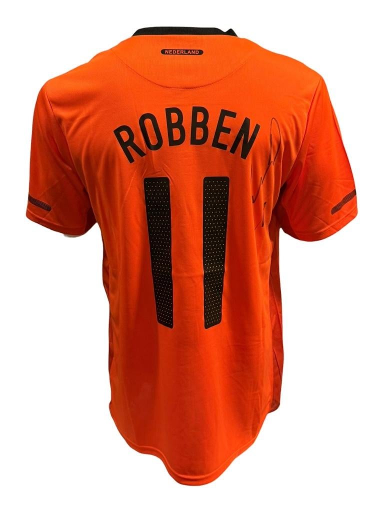 Arjen Robben Nederland 10/11 gesigneerd Thuis Shirt, Soccersignings.nl, Shirt, Ophalen of Verzenden, Zo goed als nieuw
