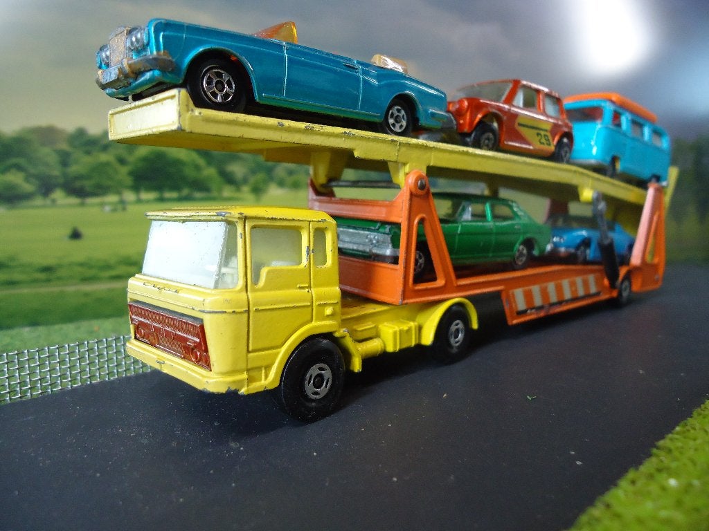 1/66 Daf 2600 Car Transporter Matchbox King Size No.11 #2, Ophalen of Verzenden, Gebruikt, Auto