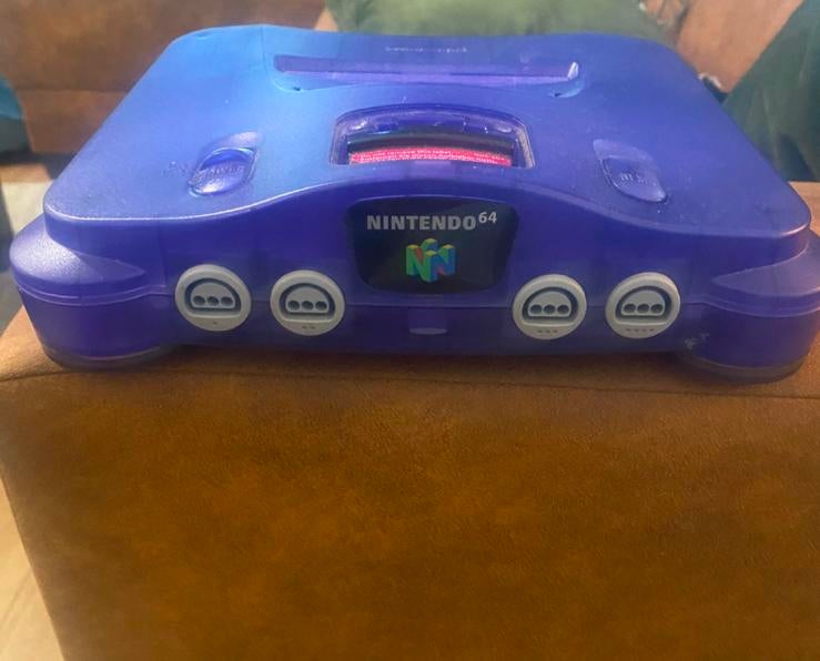 Nintendo 64 Atomic Purple (transparant paars), Avontuur en Actie, 1 speler, Ophalen of Verzenden, Zo goed als nieuw