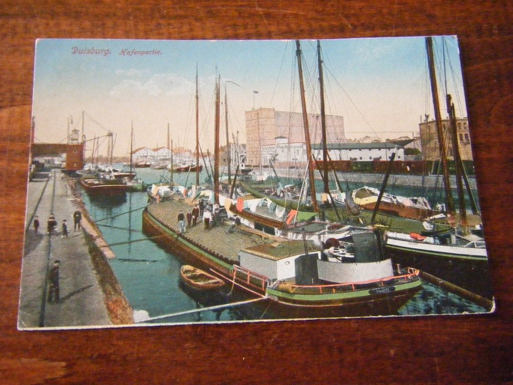 S43 - Schip/ Schepen - Duisburg - Binnenvaart -Wasgoed -Mooi, Ophalen of Verzenden, Gebruikt, Kaart, Foto of Prent