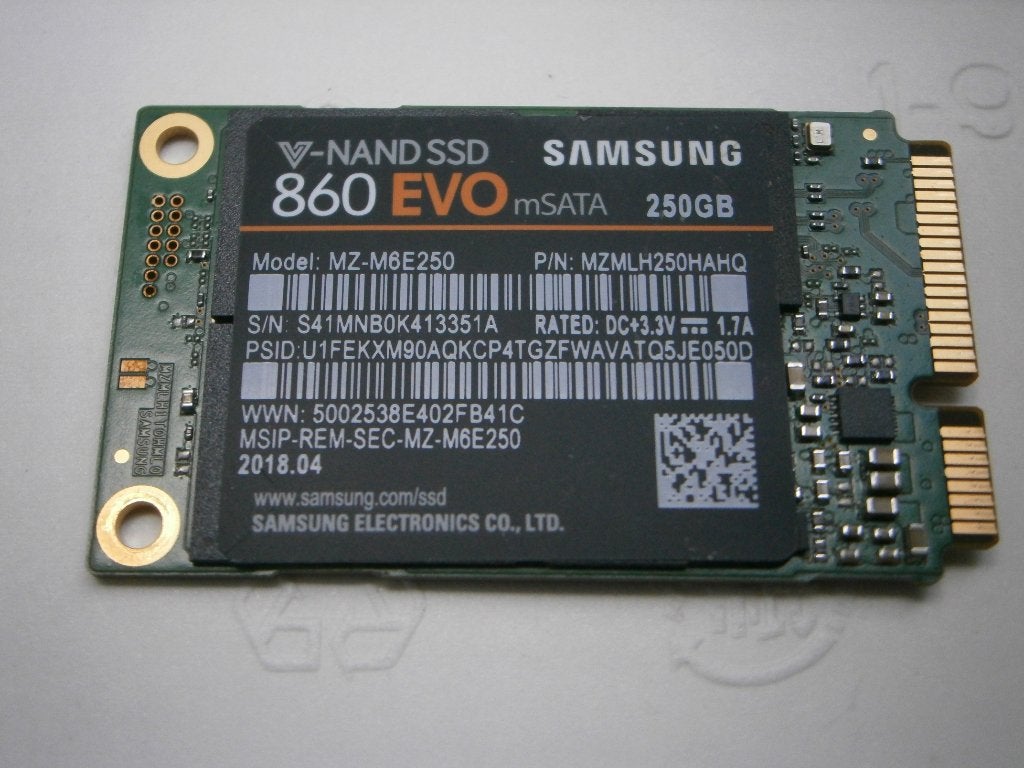 Samsung 860 Evo Msata SSD 250gb, Computers en Software, Harde schijven, Intern, Gebruikt, Ophalen of Verzenden, Samsung