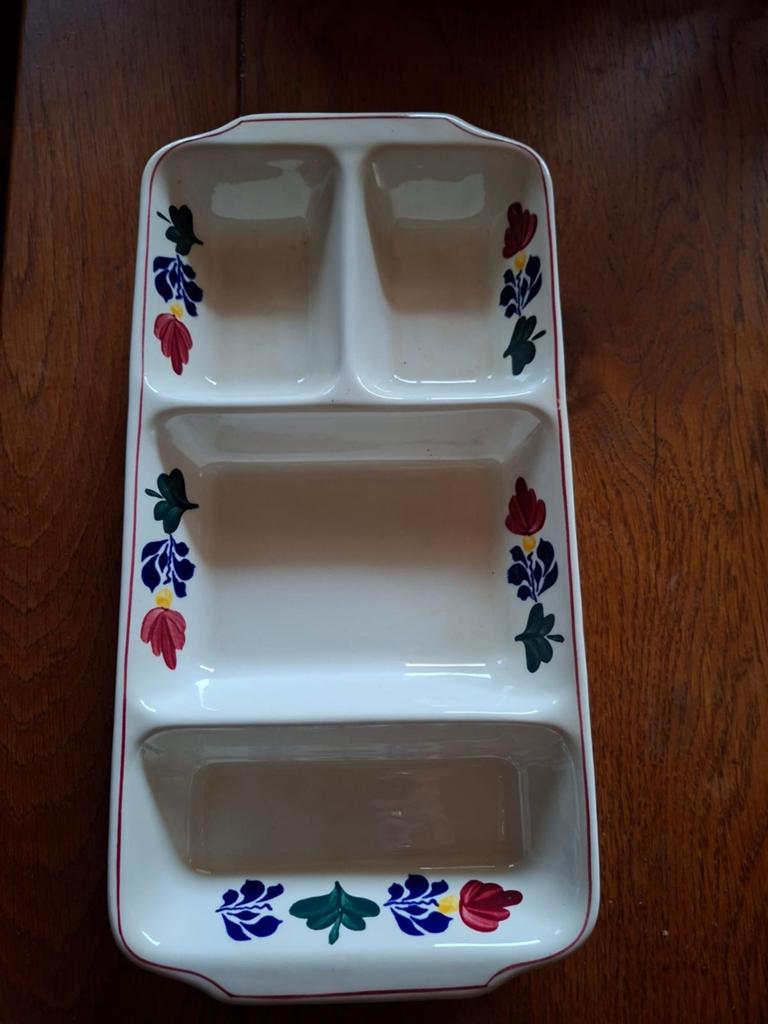 Tapas schaal boerenbont, Huis en Inrichting, Keuken | Servies, Ophalen, Gebruikt, Schaal of Schalen, Aardewerk