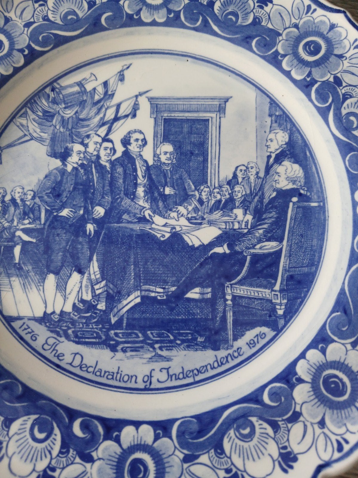 Delfts Blauw wandbord 'Declaration of Independence', Antiek en Kunst, Ophalen of Verzenden