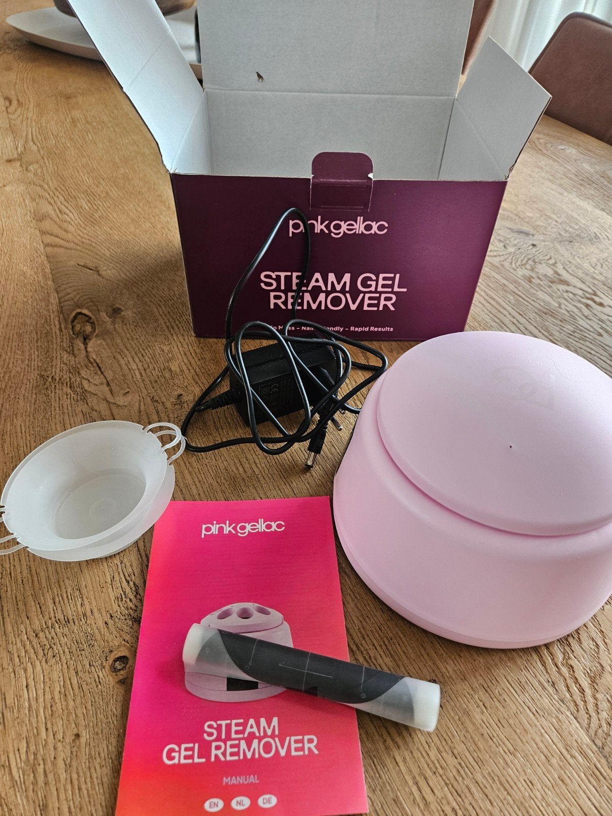 T.k.a nieuwe pink gellac steam gel remover, Nieuw, Ophalen of Verzenden, Toebehoren, Handen en Nagels