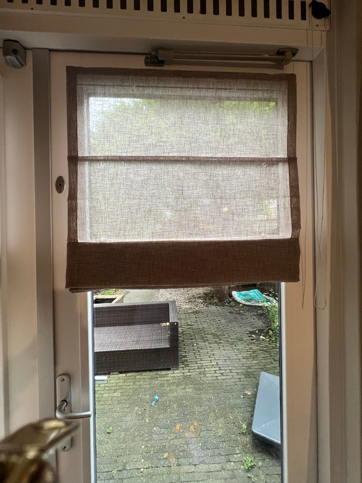 Mooie nieuwe vouwgordijnen van Kwantum, Huis en Inrichting, Kwantum, Bruin, Nieuw, Ophalen of Verzenden