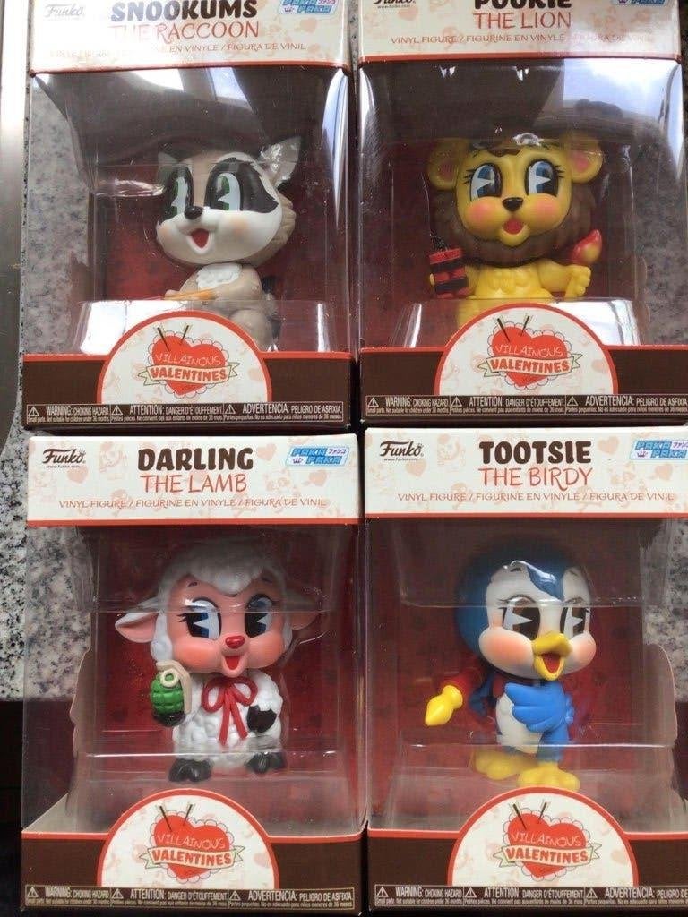 4 verschillende Funko Villainous Valentines, 4 verschillende Funko Villainous Valentines, Pop, Beeldje of Miniatuur, Nieuw, Ophalen of Verzenden