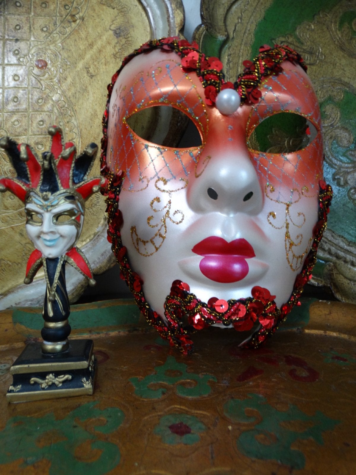 Venetiaans handgedecoreerd masker, Ophalen of Verzenden