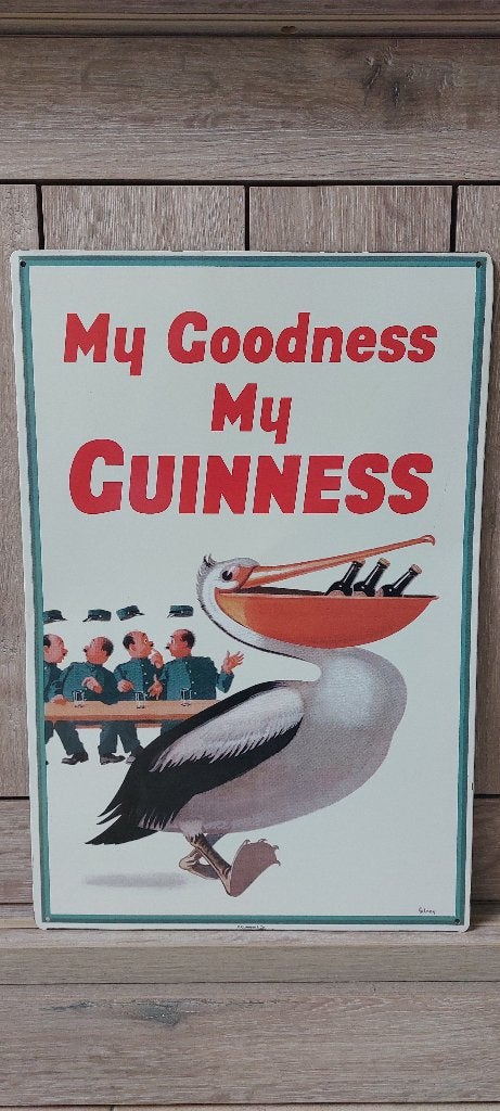 Reclamebord Guinness 47 x 32 cm, Ophalen of Verzenden, Nieuw, Reclamebord, Plaat of Schild, Overige merken