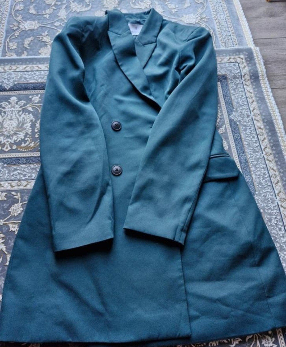 Stradivarius Blazer Jurk Maat L - Donkergroen, Maat 42/44 (L), Ophalen of Verzenden, Zo goed als nieuw, Stradivarius
