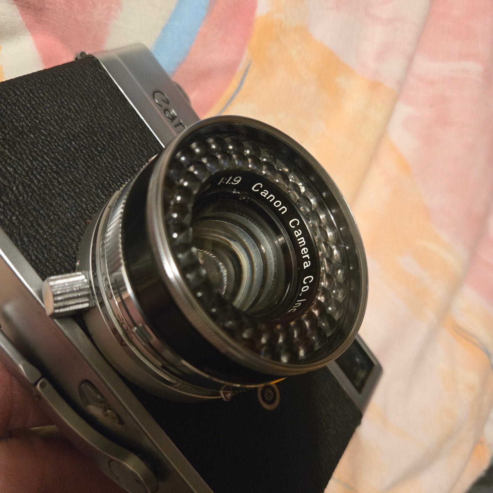 Vintage Canon Camera met Canon Lens SE 45mm f/1.9, Audio, Tv en Foto, Fotocamera's Analoog, Ophalen of Verzenden, Gebruikt, Compact
