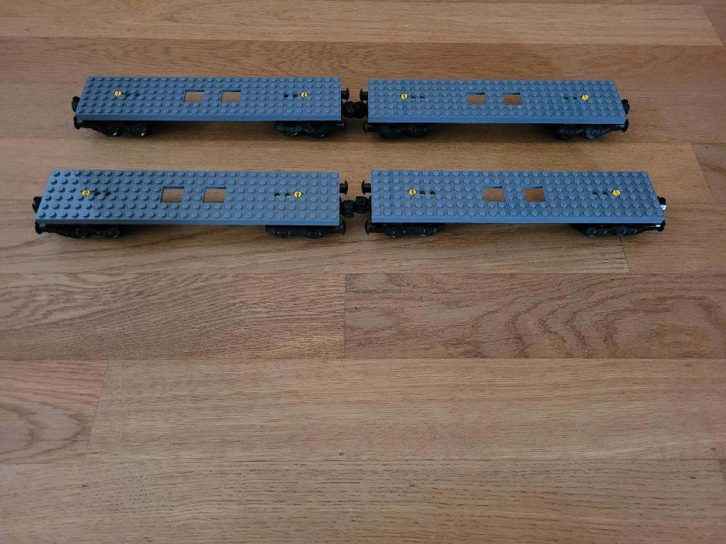 Partij T71=4x Lego trein wagons 6x28, Lego, Lego, Gebruikt, Lego