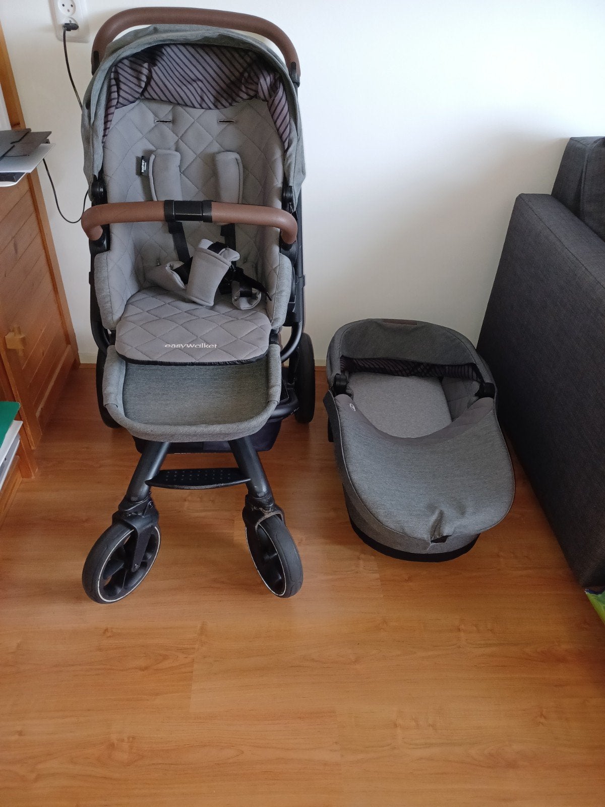 Easywalker Harvey3 Premium: goede staat en veel accessoires!, Gebruikt, Combiwagen, Verstelbare duwstang, Ophalen