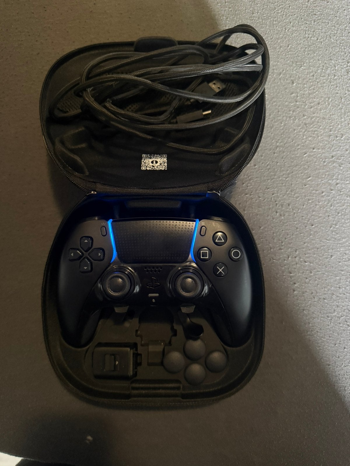 Sony PS5 DualSense Edge Black + koffer + doos, Ophalen of Verzenden, Zo goed als nieuw, Controller, PlayStation 5
