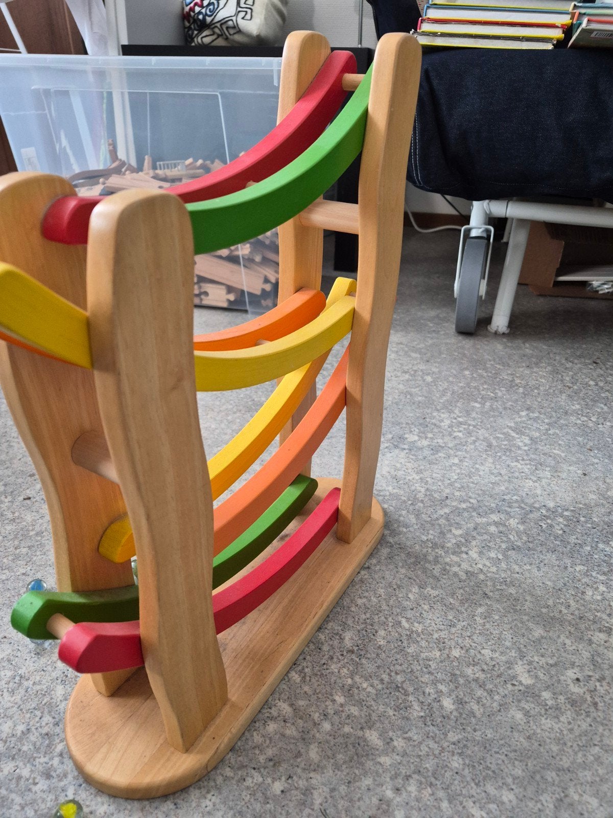 Houten knikkerbaan met knikkers, Ophalen of Verzenden, Zo goed als nieuw, Jongen of Meisje
