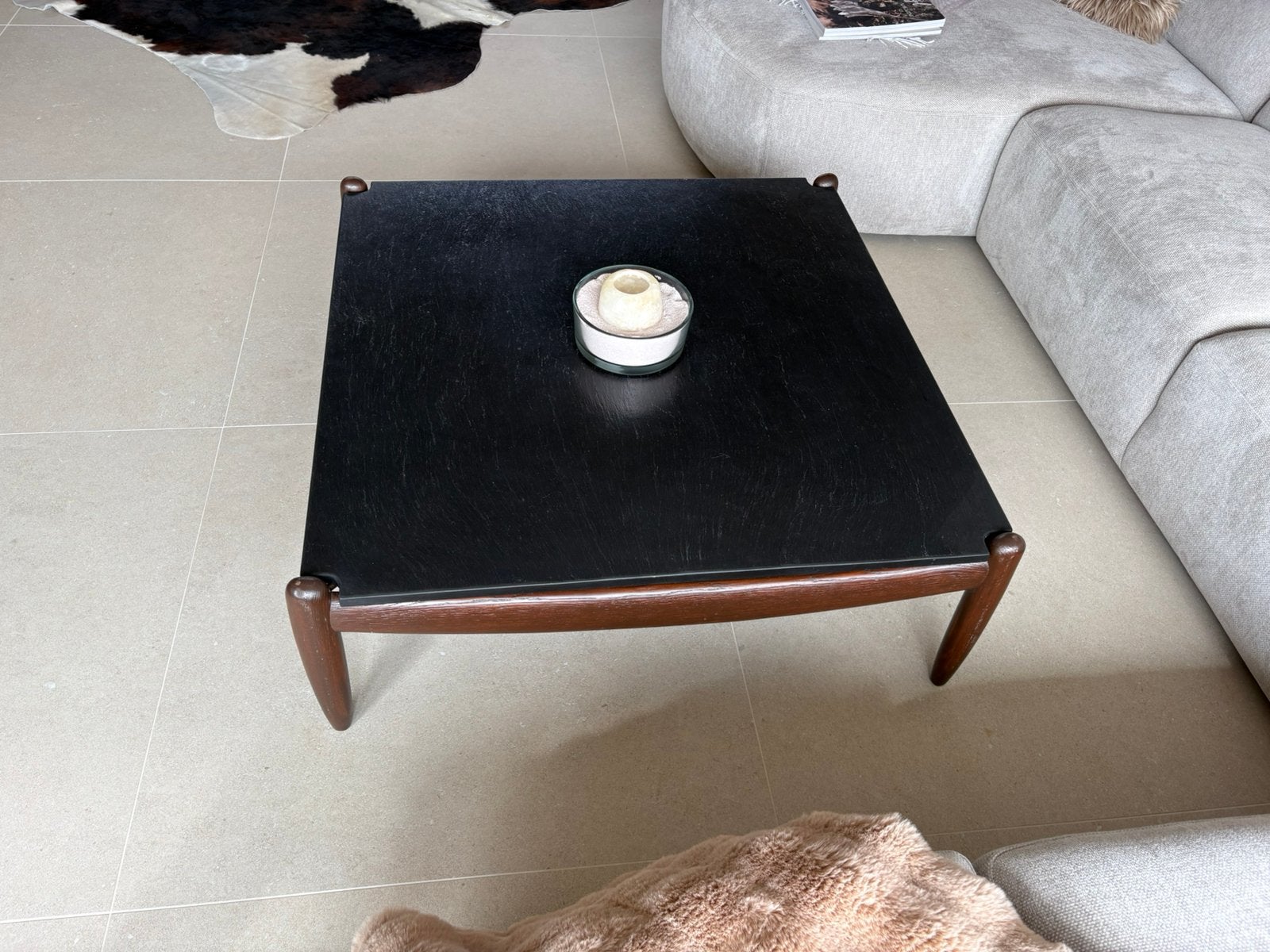 Design Salontafel Carl Straub uit de jaren 60, Ophalen, Zo goed als nieuw, Eikenhout, 50 tot 100 cm