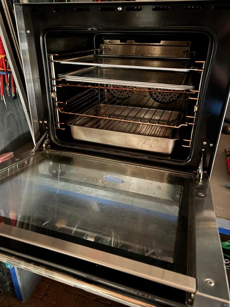Maxima Oven met Grill - Zo goed als nieuw, Witgoed en Apparatuur, Hete lucht, 60 cm of meer, Zo goed als nieuw, Oven met grill