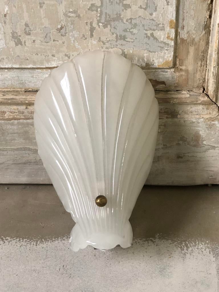 Vintage Orrefors schelp wandlampje jaren '60, Ophalen of Verzenden, Zo goed als nieuw