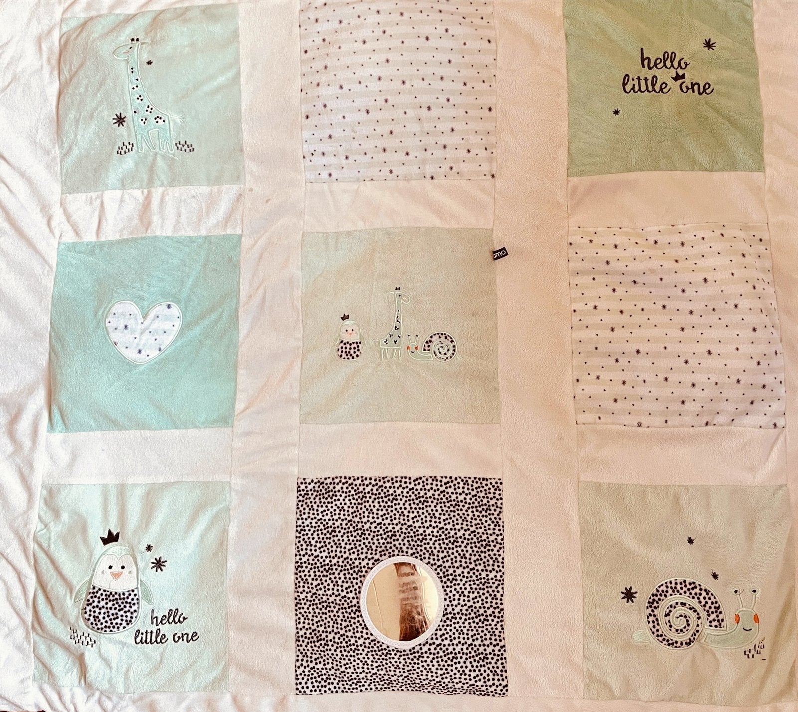 voor in de box met dierenprint en 'hello little one', Ophalen, Zo goed als nieuw, Overige typen