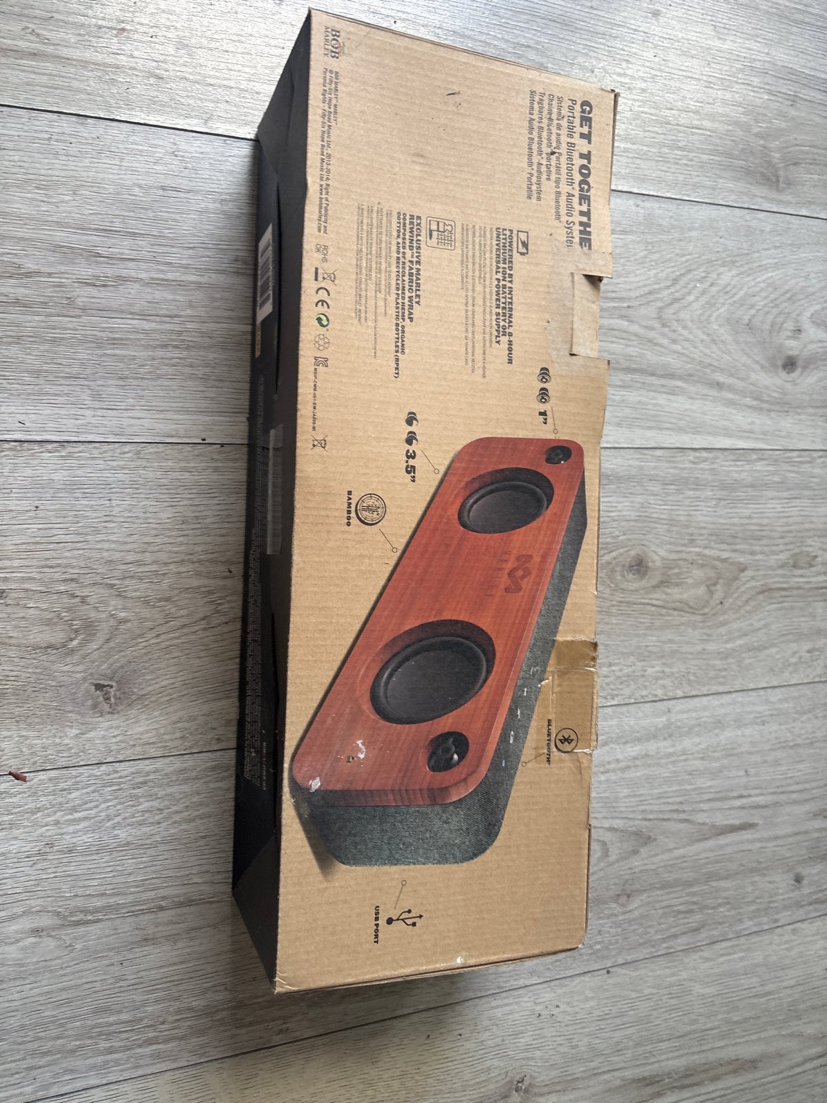 House of Marley Get Together Bluetooth Speaker, Audio, Tv en Foto, Luidsprekers, Zo goed als nieuw, Draagbare speaker, AUX-ingang