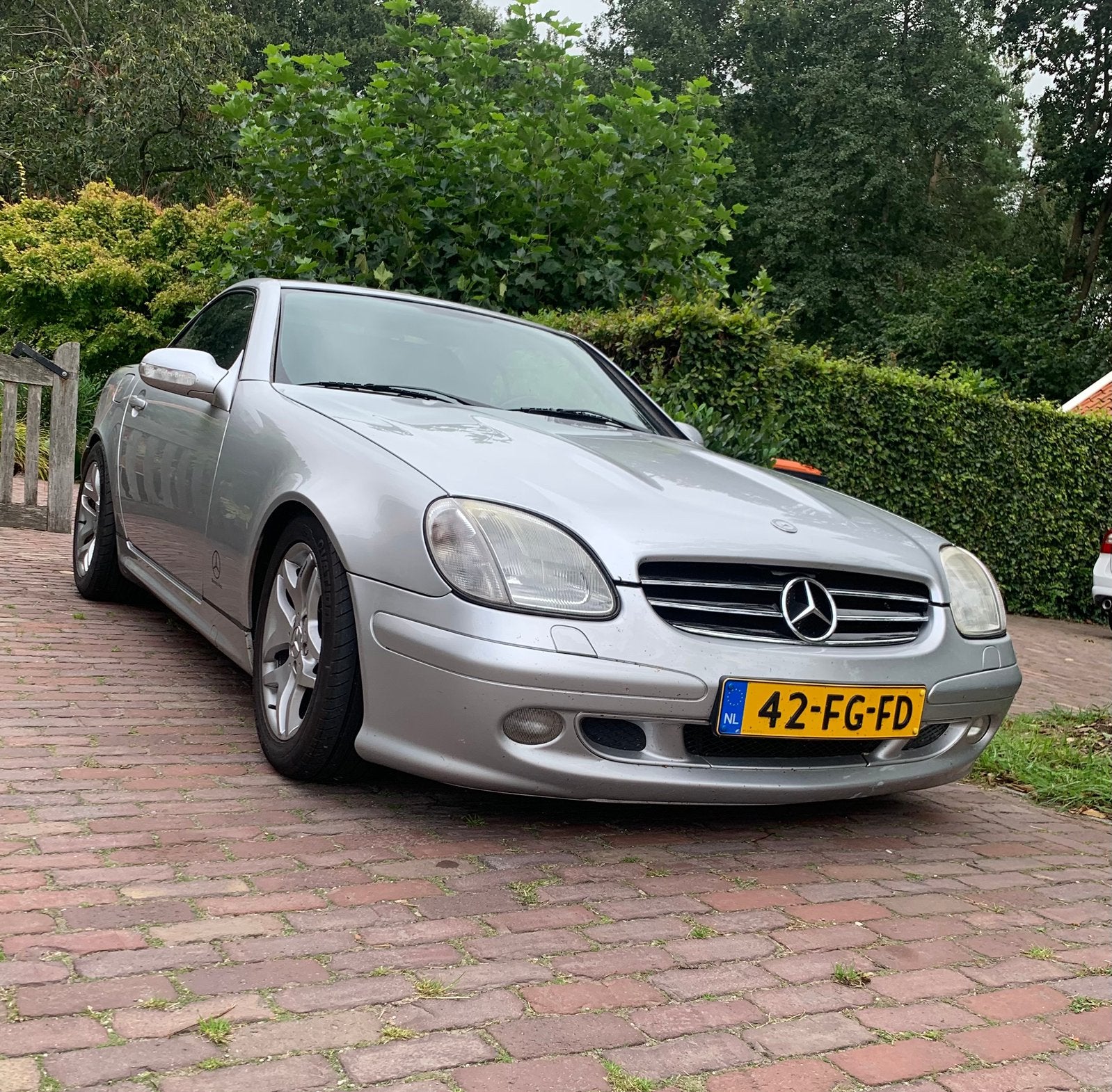 Mercedes-Benz SLK 3.2 Slk320 Roadster AUT 2000 Grijs, Automaat, Zwart, Cabriolet, 6 cilinders
