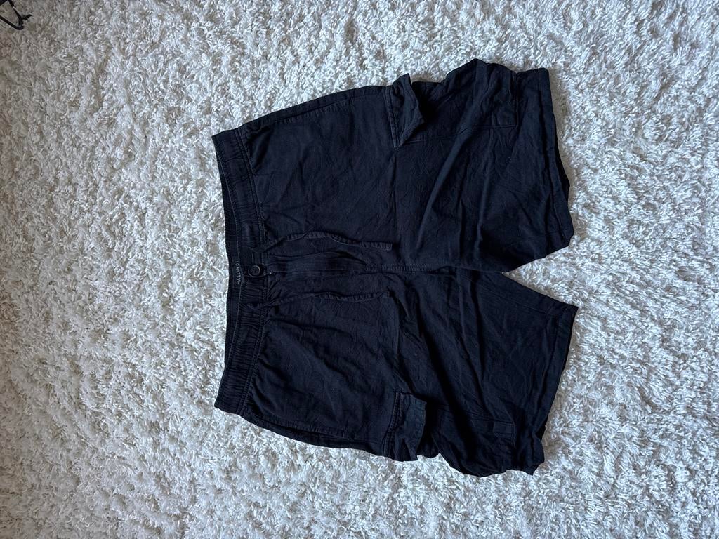 Hallinger Zwarte Cargo Shorts Maat XL, Ophalen of Verzenden, Gedragen, Maat 56/58 (XL), Zwart