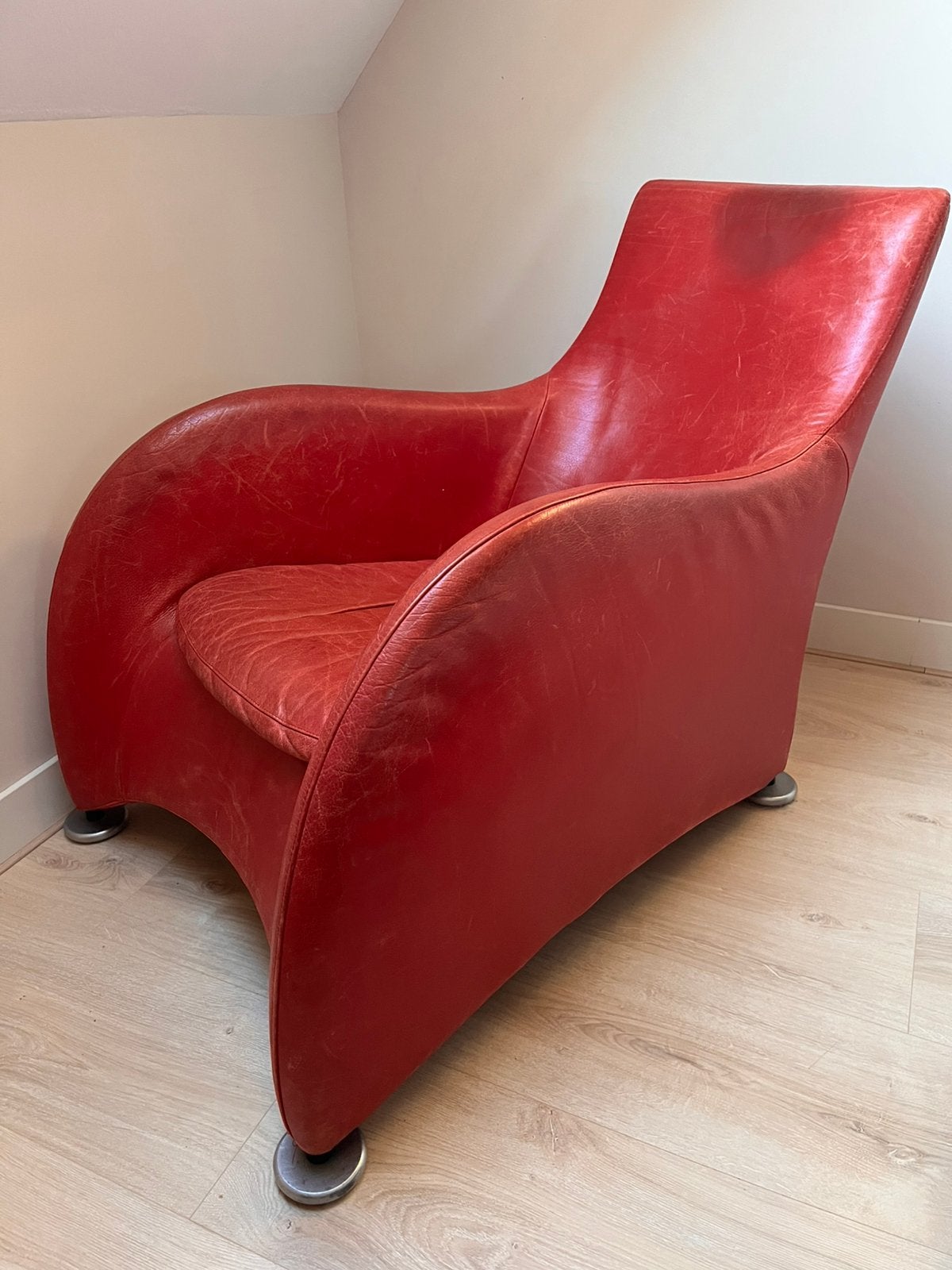 Loge relax fauteuil, Huis en Inrichting, Fauteuils, Ophalen, Gebruikt, Leer, 50 tot 75 cm